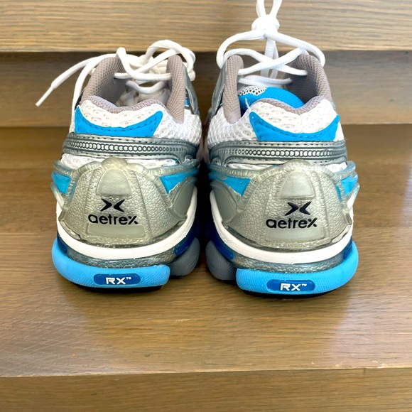 Aetrex Women’s RX Runner Athletic Shoe X-Wide Width in Blue/White - Picture 2 of 6